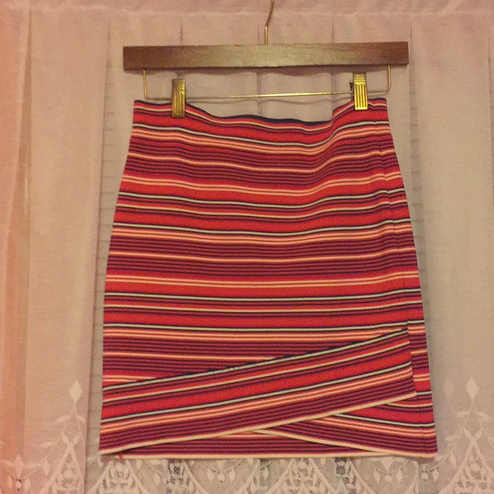 Pink stripped BCBG skirt